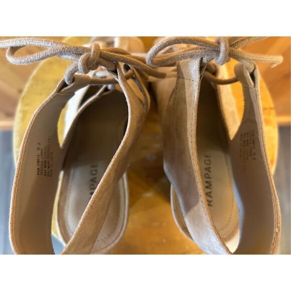 Rampage Women's Size 9.5 Emmie Strappy Heel Sandals Tan - Picture 6 of 10
